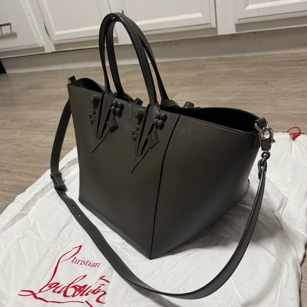 Christian Louboutin Dark Grey Leather Tote Bag - Picture 2 of 6